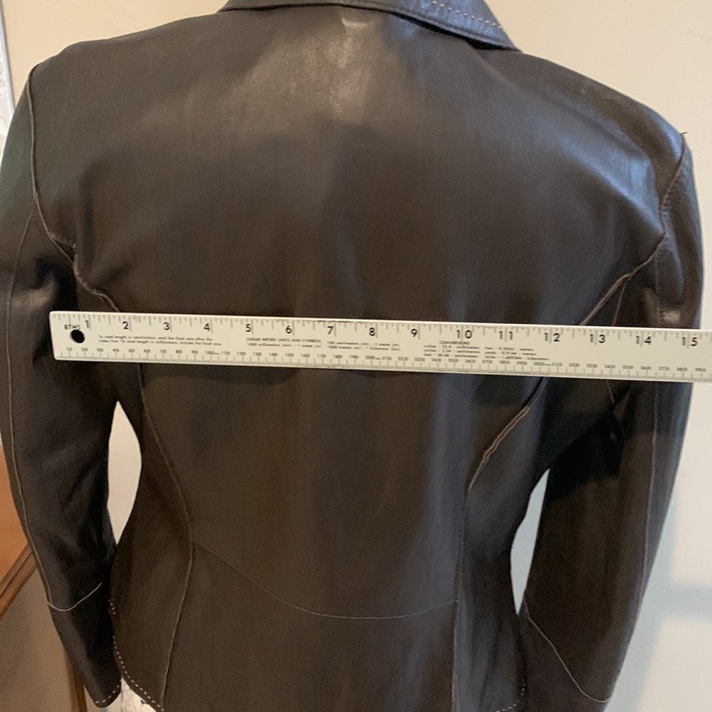 Inc Brown Leather Jacket - image 7